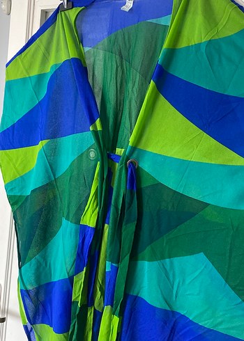 Zeki triko Kadın Yeşil Bohem Tarzı Drapeli deniz elbise - Görsel 3