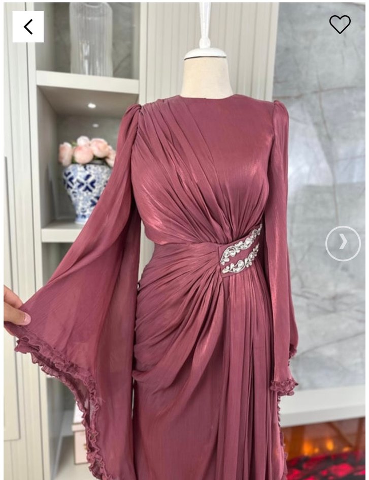 Bordo Uzun Drapeli Bohem Kadın Elbise - Görsel 4