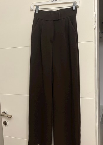 Zara Sik Ve Rahat Koyu Kahverengi Kumas Pantolon