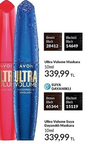 Avon Ultra Volume Suya Dayanıklı Maskara 10ml
