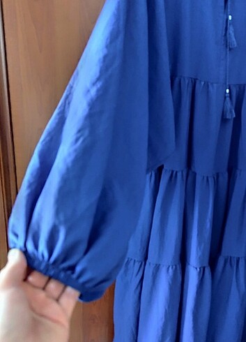xl Beden mavi Renk Uzun tesettür elbise