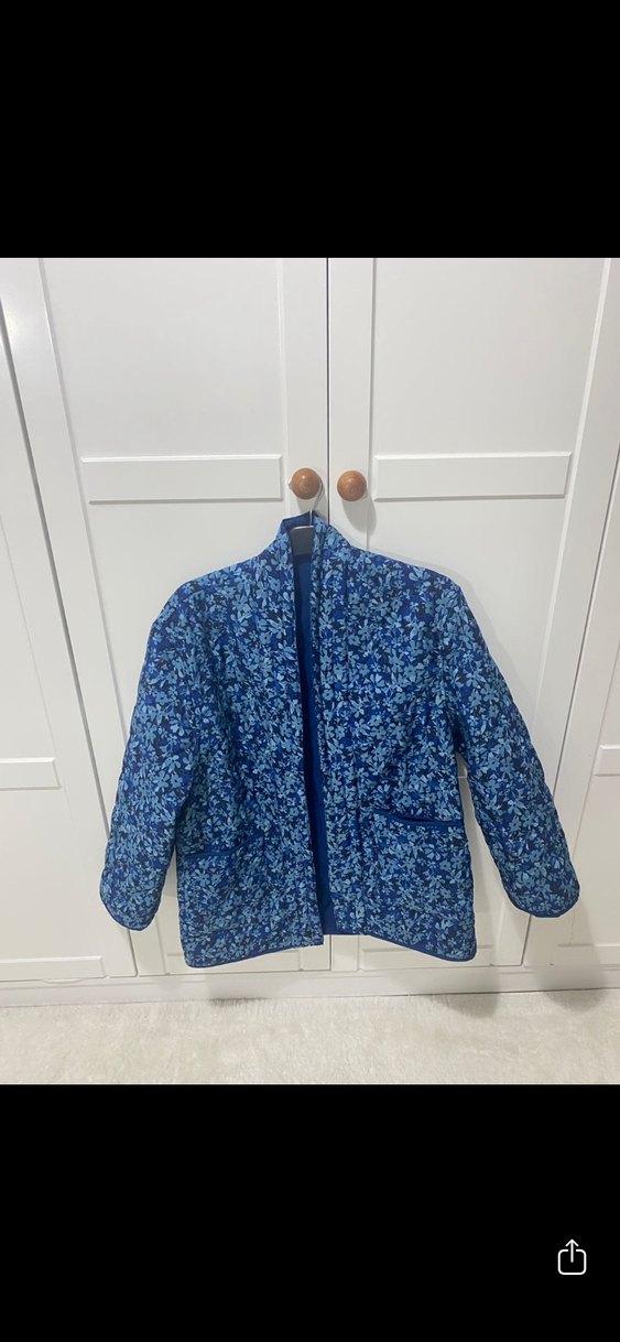 Uzun Lacivert Bağlamalı Bohem Kimono - Görsel 5