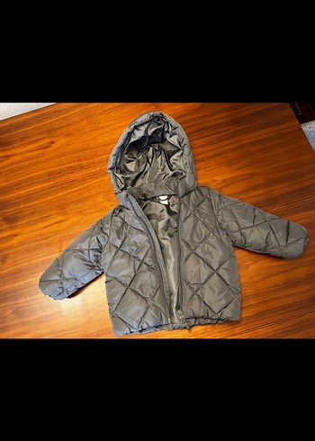 H&M Kapüşonlu Gri Pofuduk Erkek Çocuk Ceketi