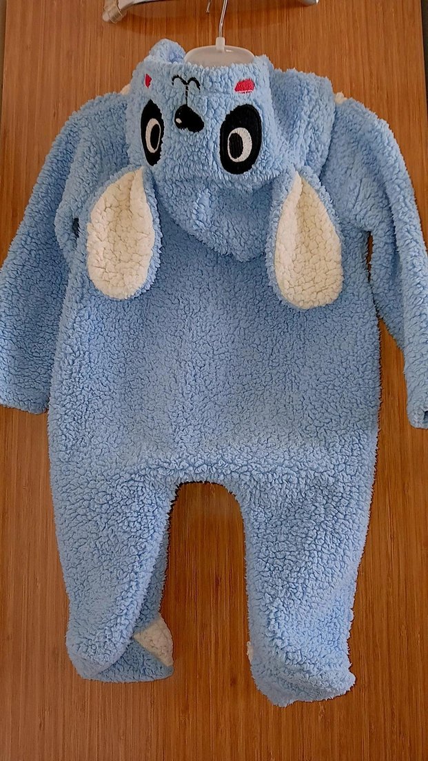 Mavi Triko Bebek Tulumu - Görsel 2