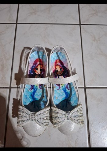 Beyaz Payetli Kız Çocuk Babet - Görsel 3