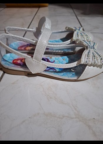 Beyaz Payetli Kız Çocuk Babet - Görsel 4