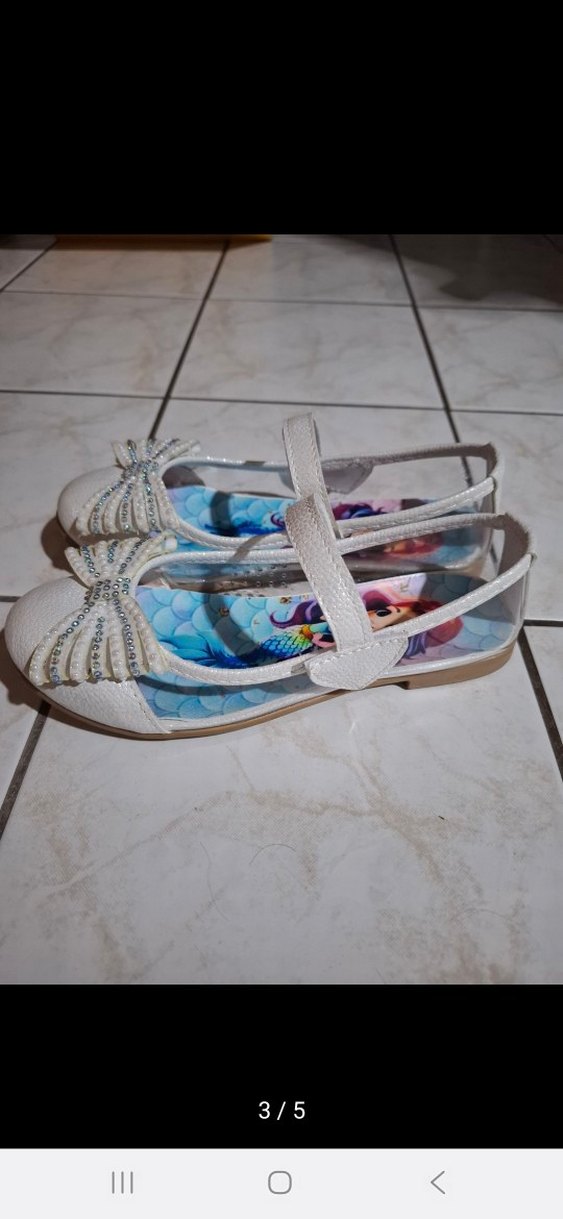 Beyaz Payetli Kız Çocuk Babet - Görsel 2