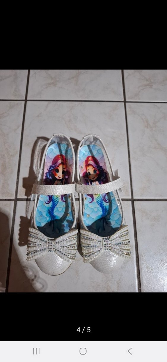 Beyaz Payetli Kız Çocuk Babet - Görsel 3