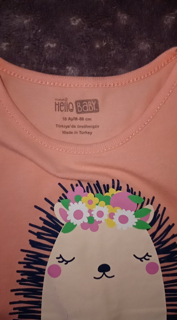 Kız Çocuk Pamuklu Renkli Baskılı Elbise - Görsel 5