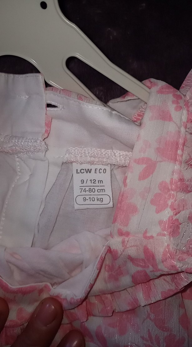 Pembe Kız Çocuk Fırfırlı Elbise - Görsel 2