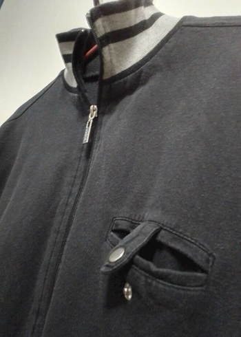 Vintage tarz fermuarlı Sweatshirt L - Görsel 3