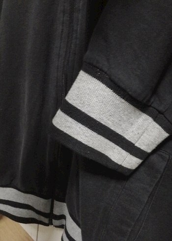 Vintage tarz fermuarlı Sweatshirt L - Görsel 4