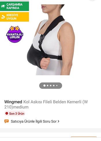 Kol omuz askısı fileli belden kemerli XL - Görsel 3