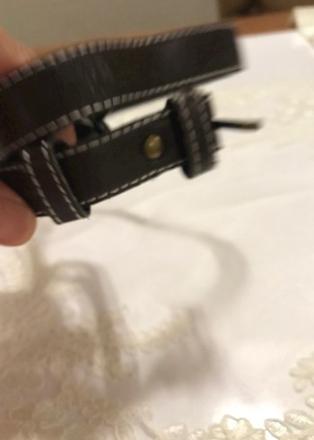 Kahverengi Deri Kadın Kemer - Görsel 3