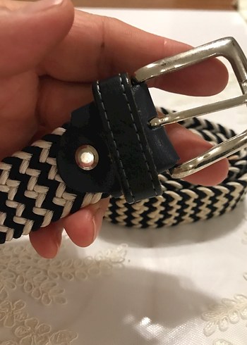 Lacivert beyaz kemer - Görsel 2