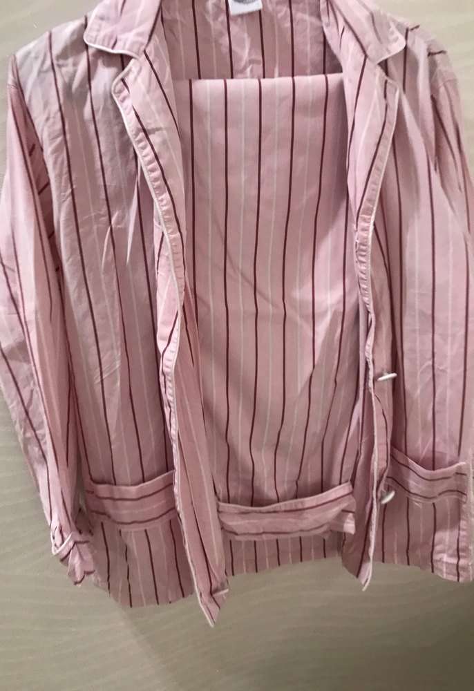 Pembe Çizgili Pamuklu pijama takımı - Görsel 2