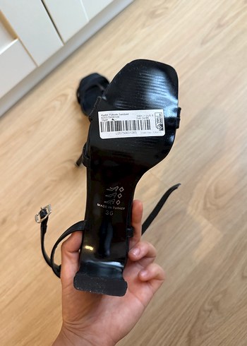 Siyah Topuklu Kadın Ofis Ayakkabısı - Görsel 5