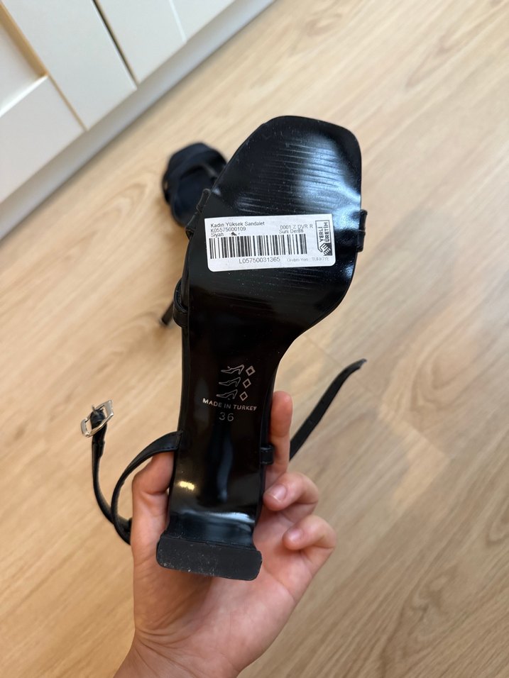 Siyah Topuklu Kadın Ofis Ayakkabısı - Görsel 5