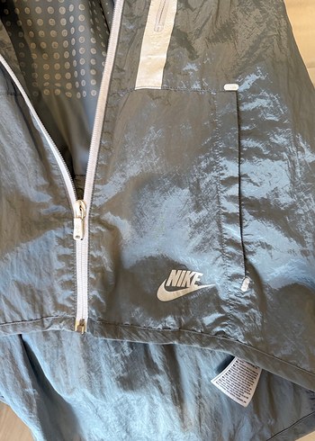 Nike Gri Midi Boy Rüzgarlık Fermuarlı - Görsel 5