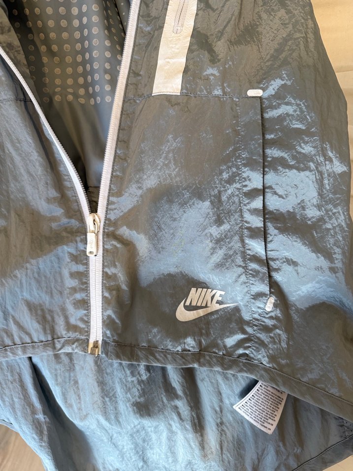 Nike Gri Midi Boy Rüzgarlık Fermuarlı - Görsel 5