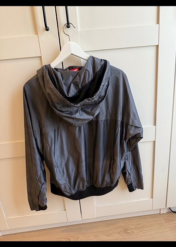 Gri Erkek Fermuarlı İnce Yağmurluk - Görsel 3