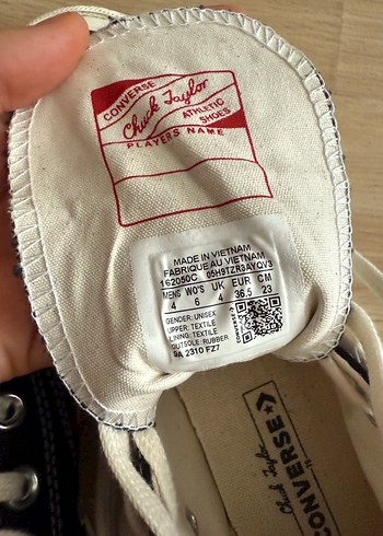36,5 Beden Converse Siyah Kadın Spor Ayakkabı