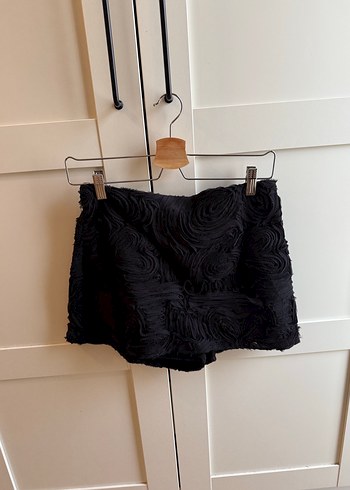 Zara Siyah Nakışlı Kadın Ceket Blazer ve Şort Etek Takım - Görsel 6