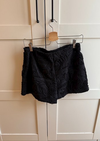 Zara Siyah Nakışlı Kadın Ceket Blazer ve Şort Etek Takım - Görsel 5