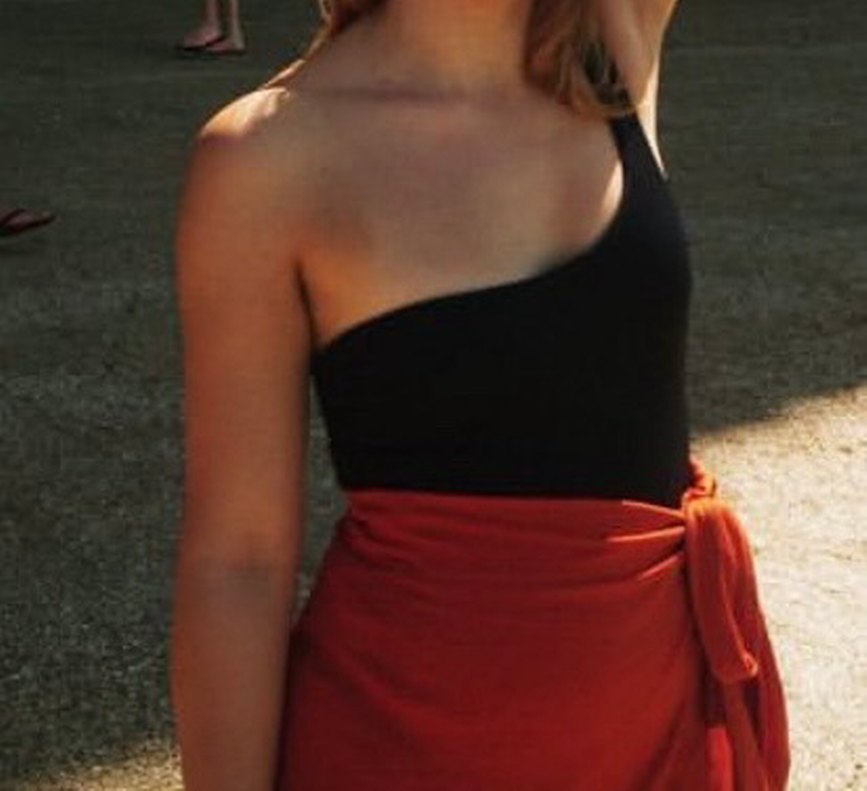 Calzedonia Tek Omuzlu Siyah Strappy Mayo - Görsel 4