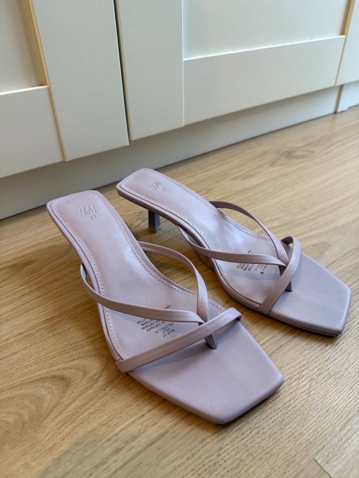Lila H&M İnce Topuklu Kadın Sandalet - Görsel 2