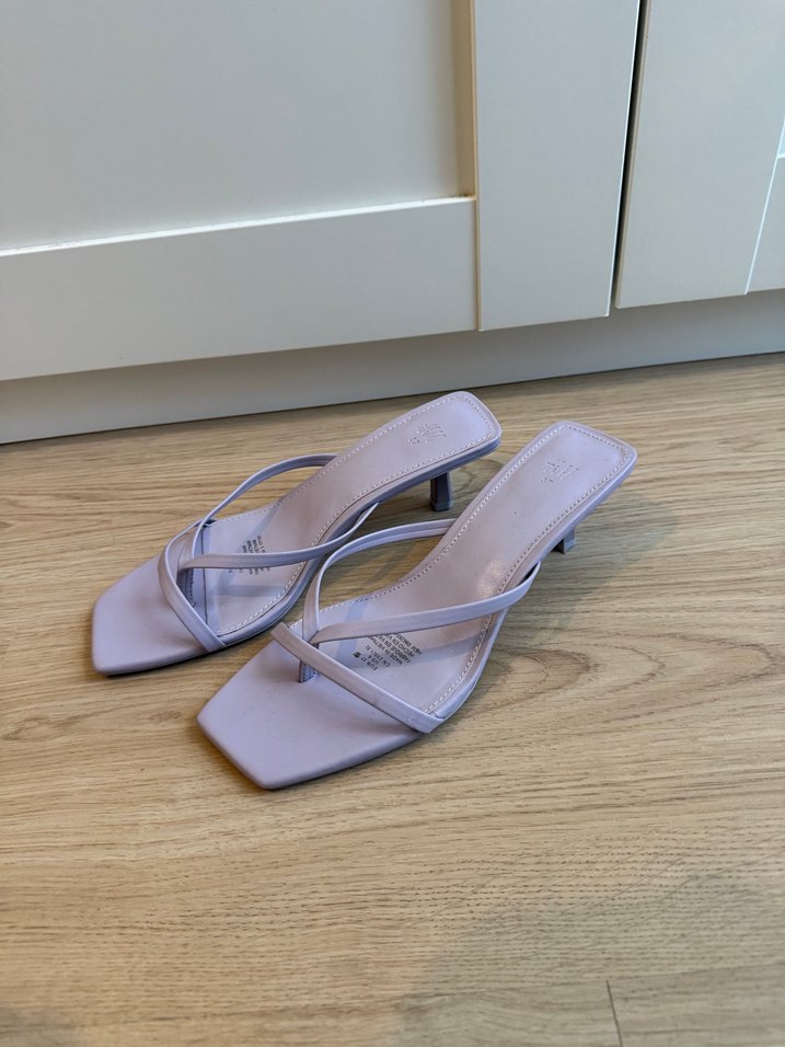 Lila H&M İnce Topuklu Kadın Sandalet - Görsel 4