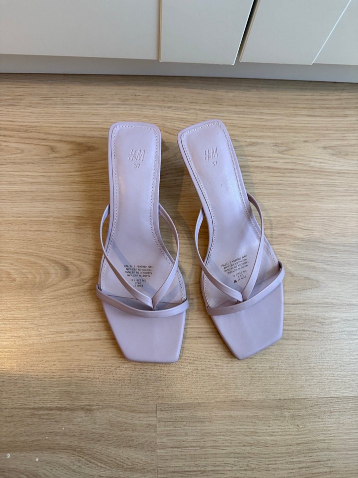 Lila H&M İnce Topuklu Kadın Sandalet - Görsel 3
