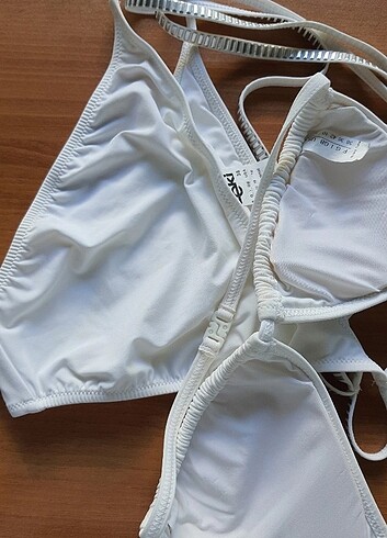 38 Beden beyaz Renk Zeki belden aksesuarli bikini