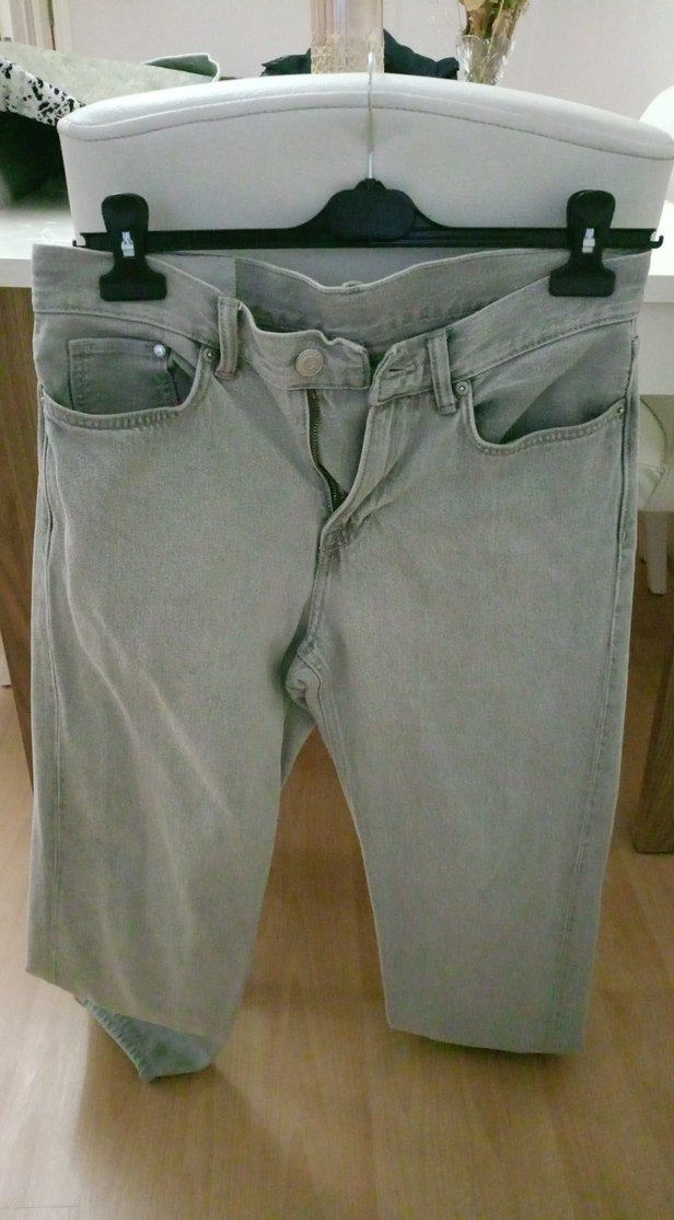 Erkek Gri  Geniş Kesim  Pantolon - Görsel 3