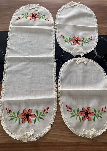 Nakışlı etamin yatak odası takımı