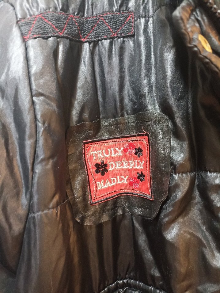 Düğmeli Siyah Deri Kadın Ceket - Görsel 3