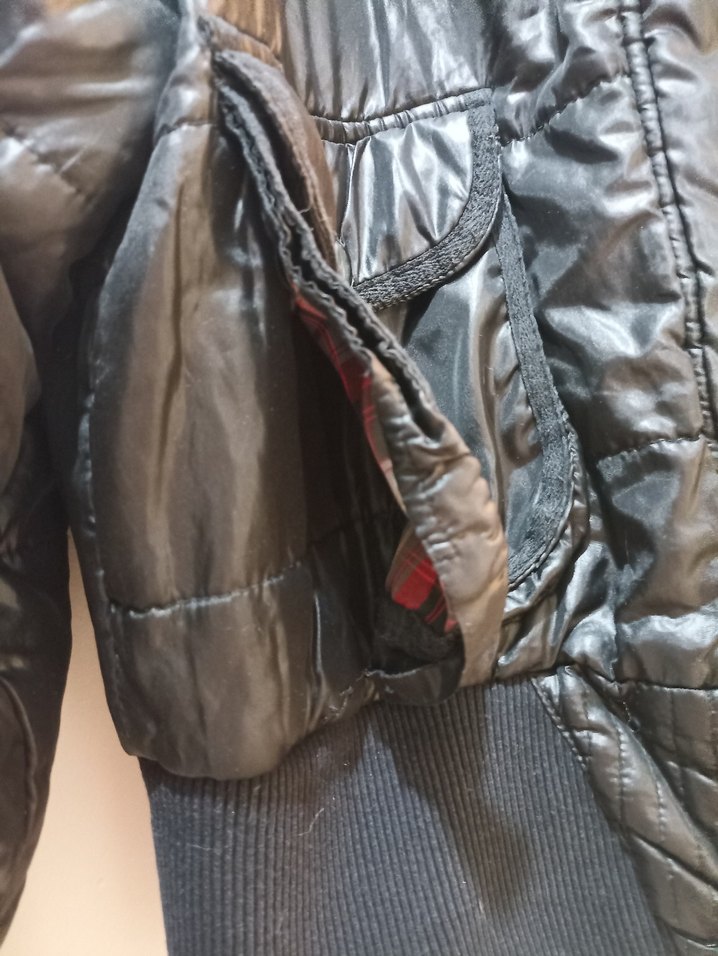 Düğmeli Siyah Deri Kadın Ceket - Görsel 4