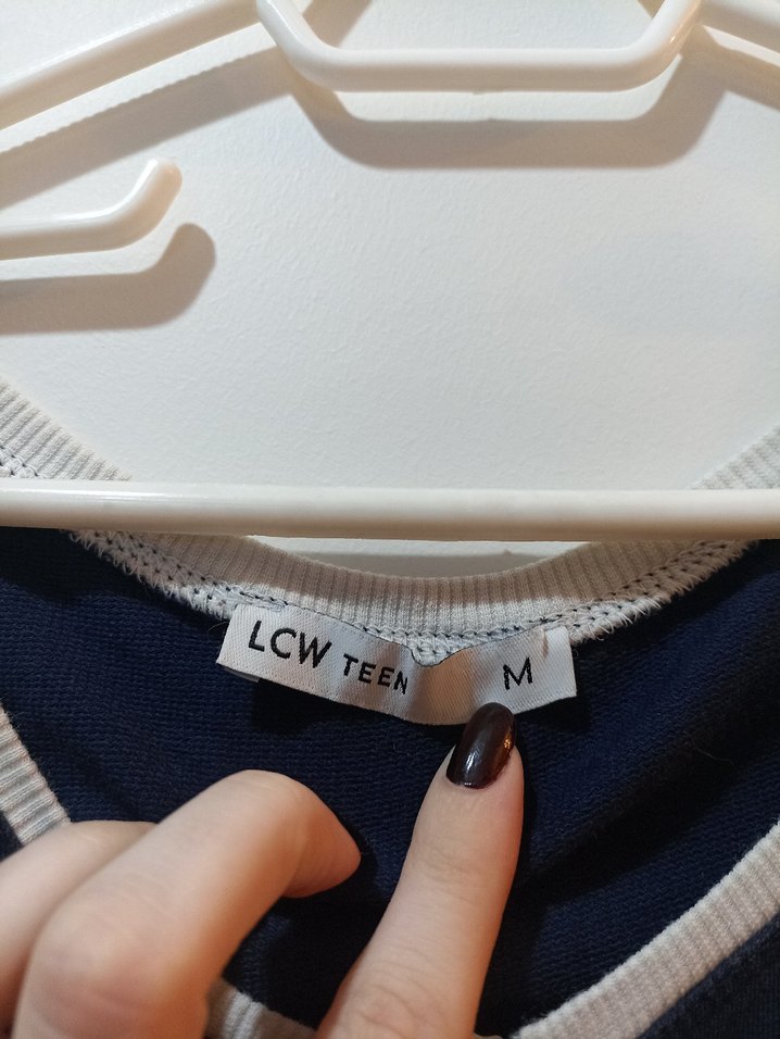 Kız Çocuk Lacivert Baskılı Fermuarlı Elbise - Görsel 3