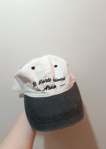 American Vintage Gri Beyaz Pamuklu Street Wear Kadin Sapka