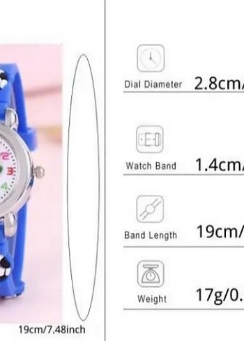 Renkli Futbol Desenli Çocuk Kol Saati - Görsel 2