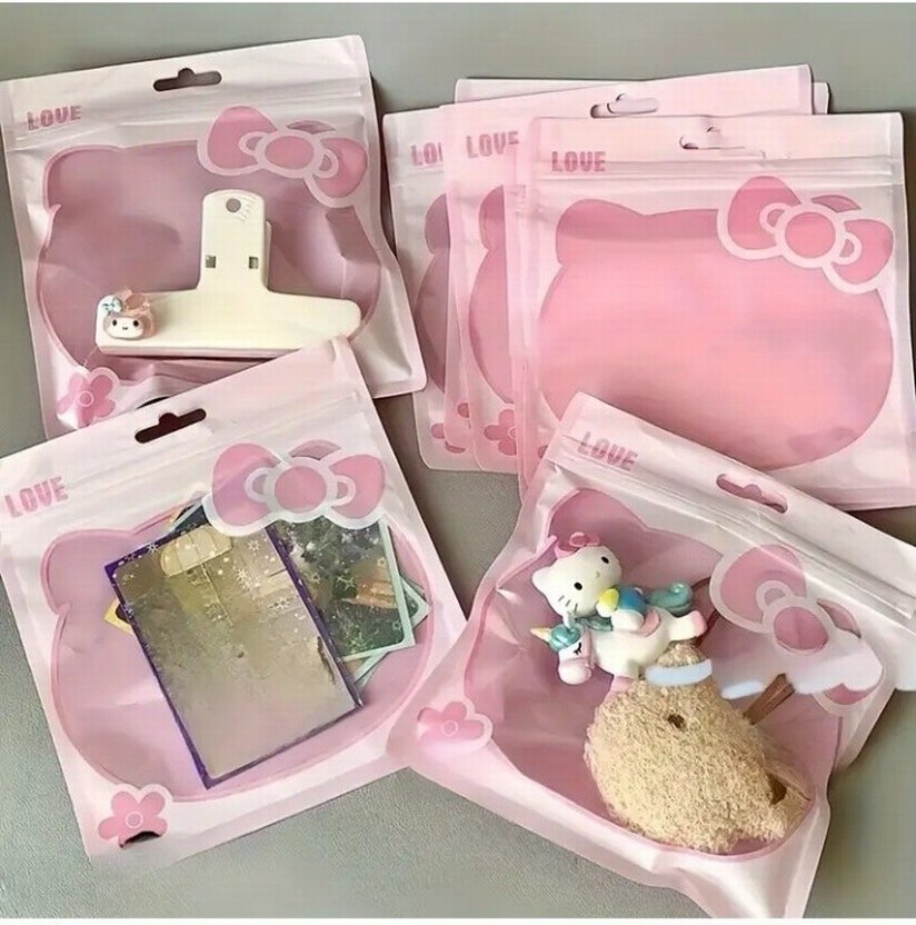 Pembe hello kitty poşet - Görsel 4