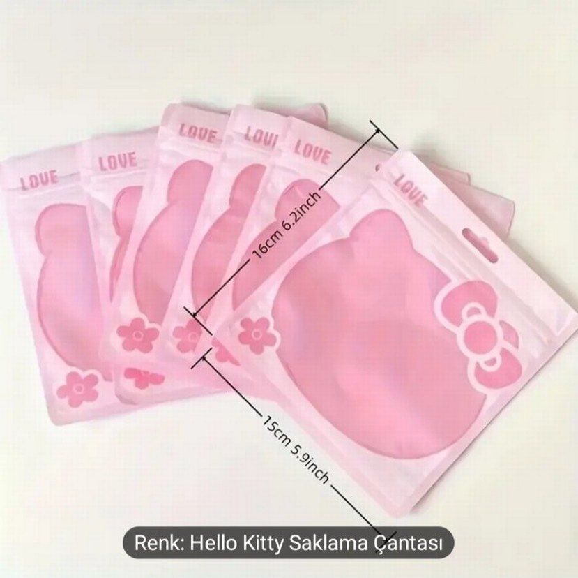 Pembe hello kitty poşet - Görsel 3