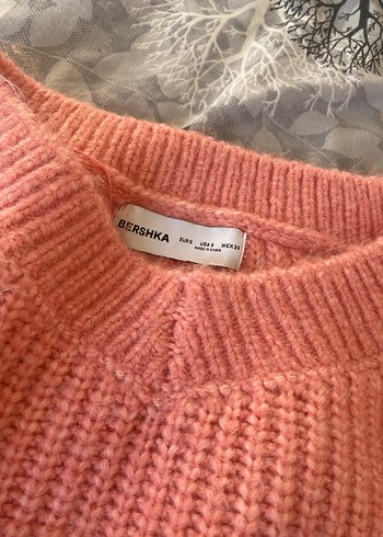 Pembe Örgü Kadın Kazak - Görsel 2