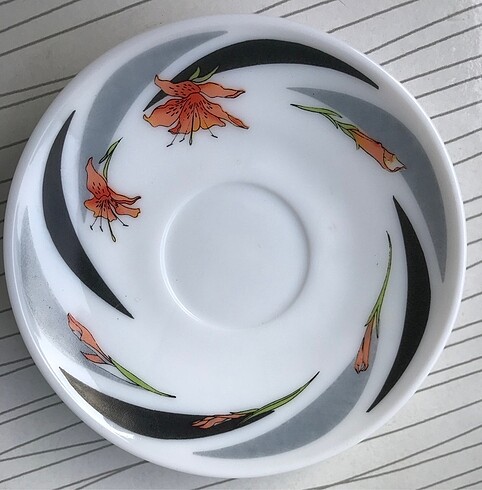 American Vintage 6 lı çiçekli türk kahvesi fincanı