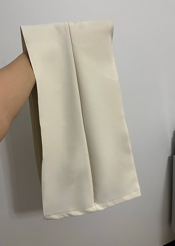 Bej Kadın Piliseli Uzun Kumaş Pantolon - Görsel 9