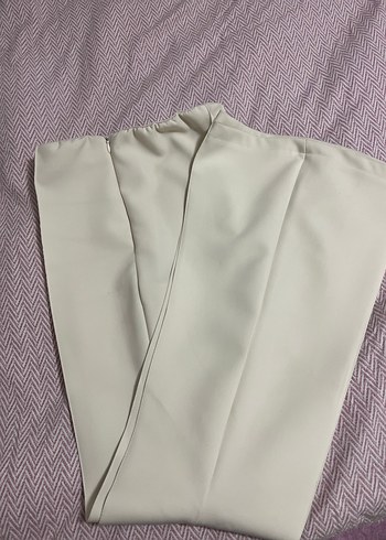 Bej Kadın Piliseli Uzun Kumaş Pantolon - Görsel 4