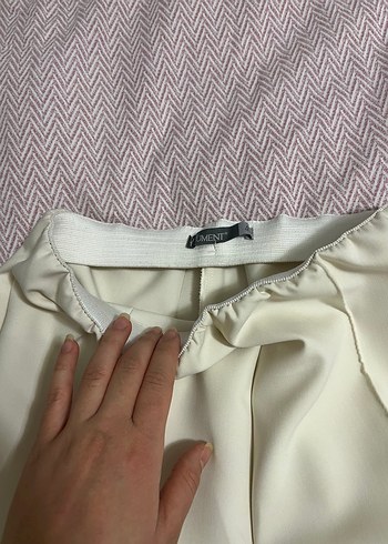 Bej Kadın Piliseli Uzun Kumaş Pantolon - Görsel 7