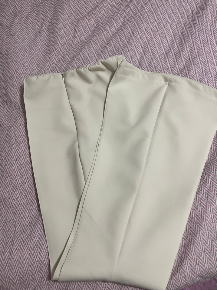 Bej Kadın Piliseli Uzun Kumaş Pantolon - Görsel 4