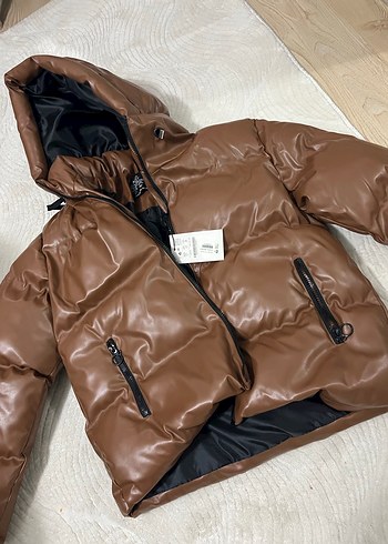 Deri Kadın Kışlık Mont - Görsel 11