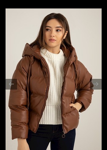 Deri Kadın Kışlık Mont - Görsel 2